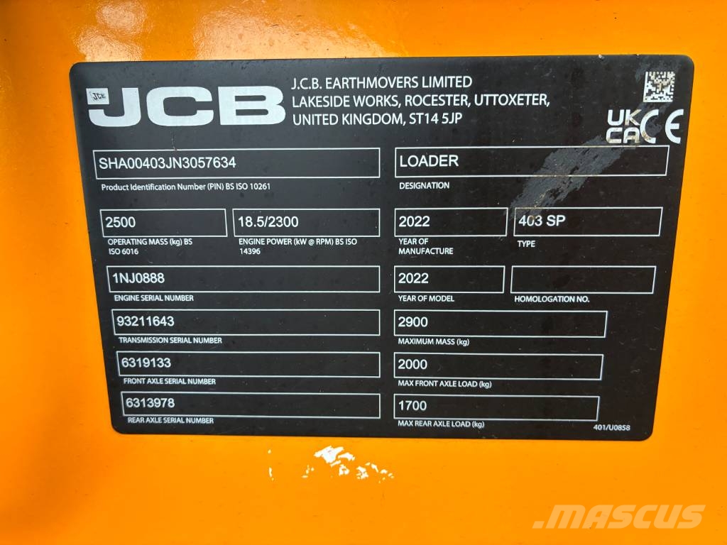 JCB 403 Cargadoras multifunción