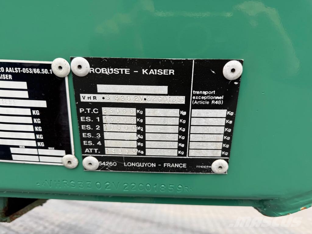 Kaiser Robuste S3302V 2-assige Kipper oplegger – Elektris Piekabes pašizgāzēji