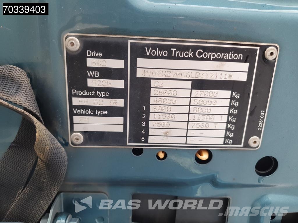 Volvo FM 460 6X2 Lift+steering axle 1500kg Ladebodwand A Tovornjaki zabojniki