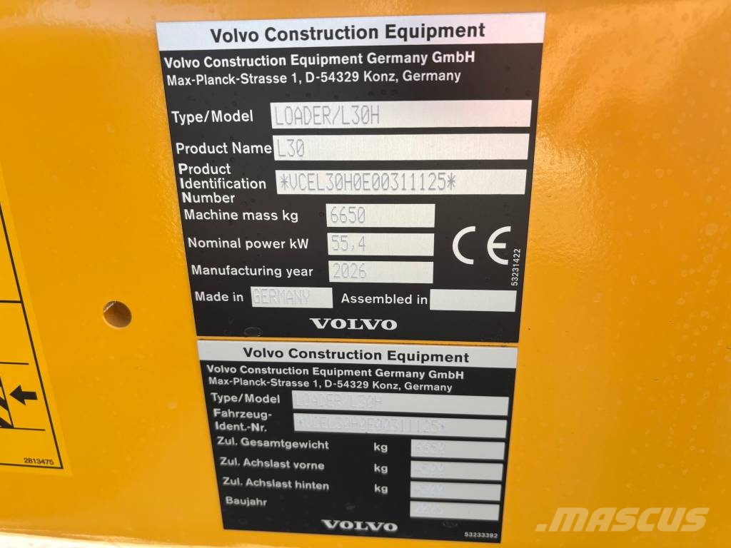 Volvo L30H Pale gommate