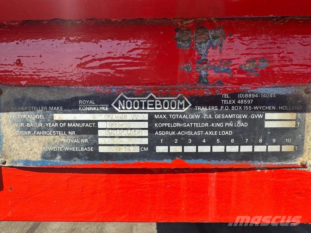 Nooteboom OSD-44-VV 3 AXLE SAF + 5 METER EXTENDABLE Low loader-semi-trailers