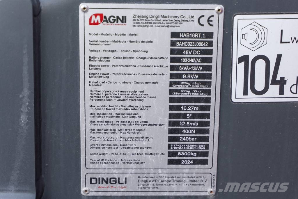 Magni HAB 16 RT Zglobne podizne platforme