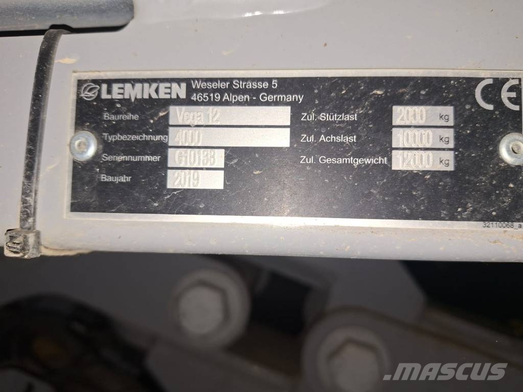 Lemken Vega 12/4000 Opryskiwacze zaczepiane
