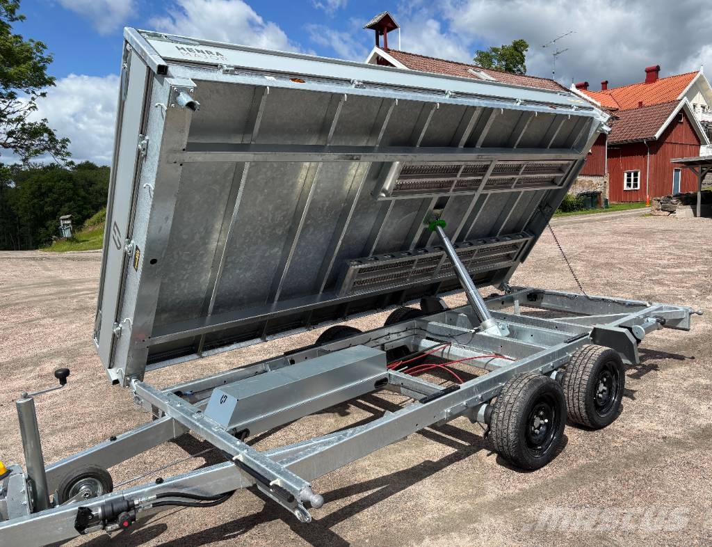 Henra Plattformstrailer 3-vägstipp 3,5 ton hydraulisk Personbilssläp