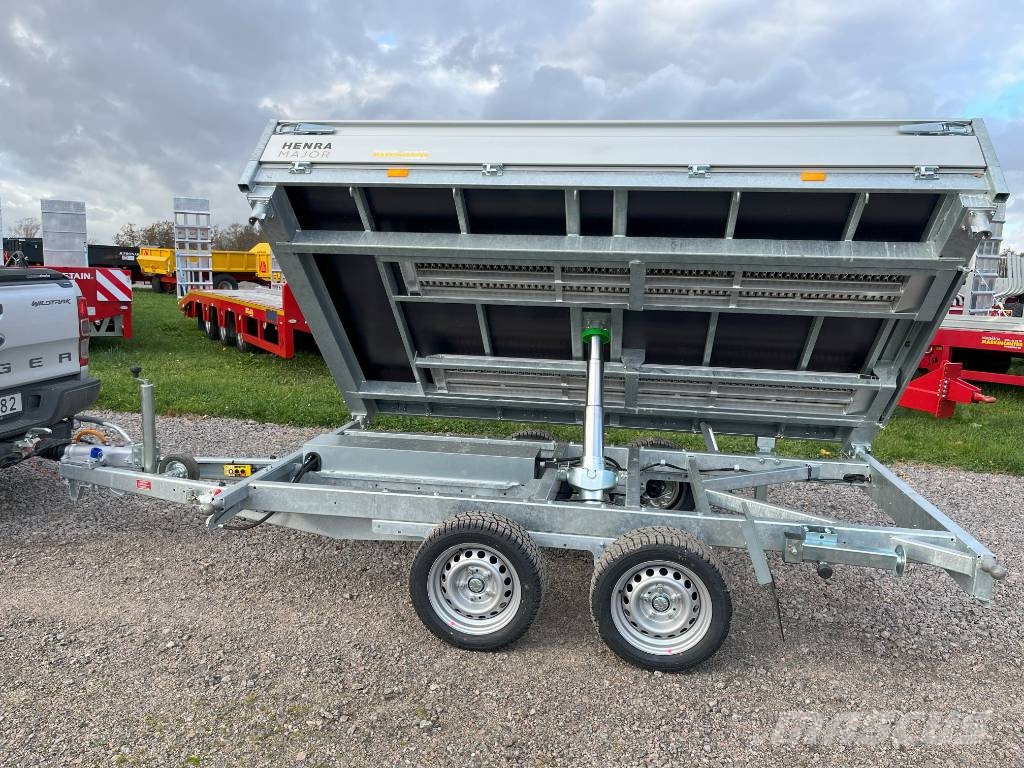 Henra Plattformstrailer 3-vägstipp 3,5 ton hydraulisk Personbilssläp