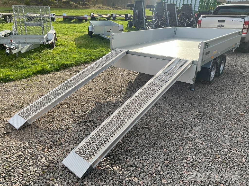 Henra Plattformstrailer 3-vägstipp 3,5 ton hydraulisk Personbilssläp