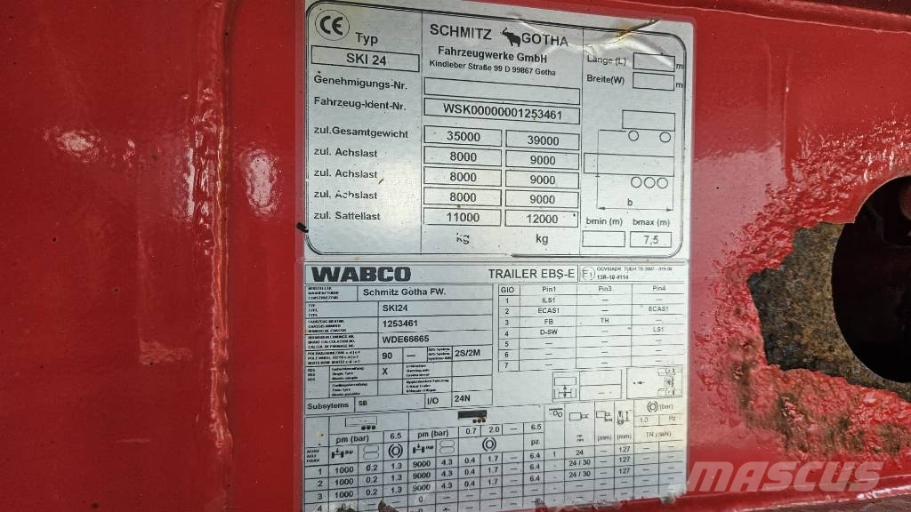 Schmitz Cargobull GOTHA SKI 24 - lift axle Kiper poluprikolice