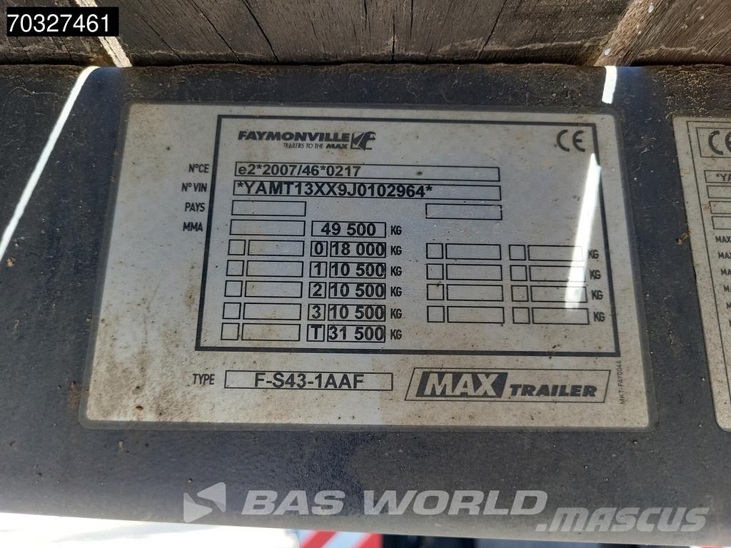 Faymonville 0B2A0 Steering Axle Ramps نصف مقطورة مسطحة منخفضة