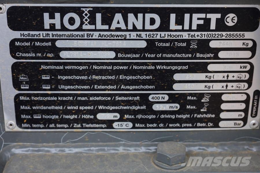 Holland Lift Ecostar HL-7814 Electric, 10m Working Height, 450k Elevadores de tesoura