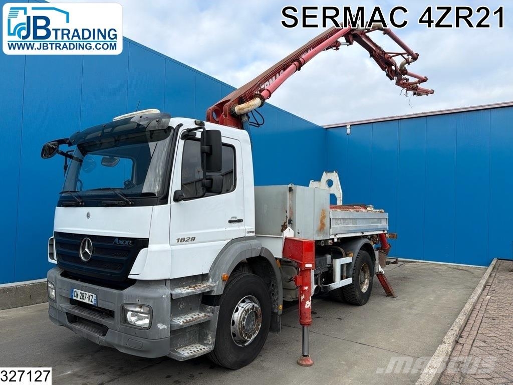 Mercedes-Benz Axor 1829 4x2, Steel suspension, Manual, Sermac مضخات خرسانة