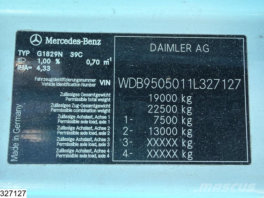 Mercedes-Benz Axor 1829 4x2, Steel suspension, Manual, Sermac مضخات خرسانة