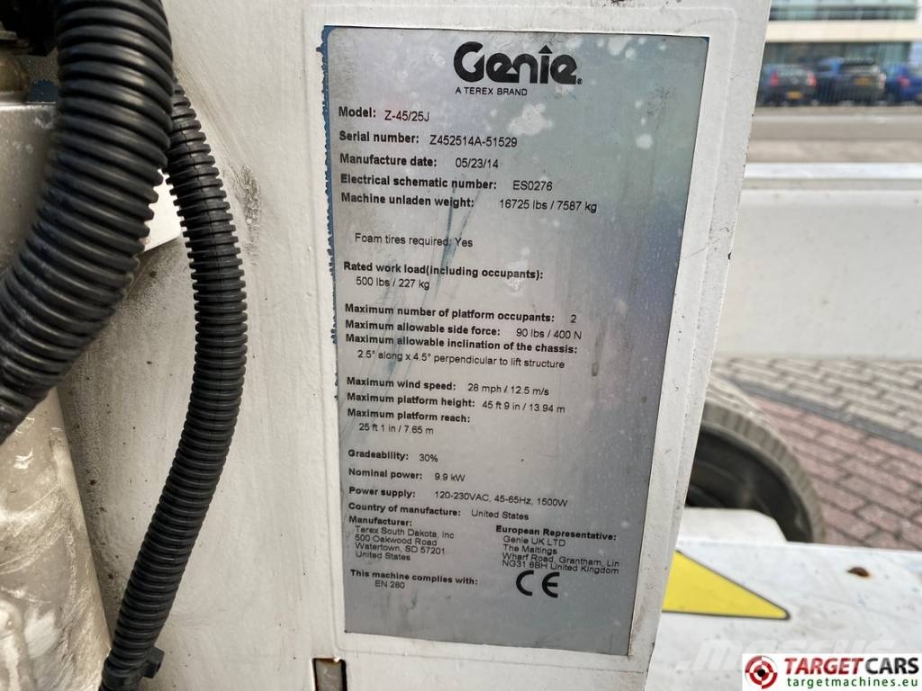 Genie Z-45/25J HyBrid Articulated Boom Work Lift 1594cm Selvgående bomlifter