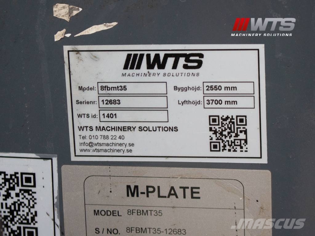 Toyota 8 FBMT 35 | 3700 mm lyfthöjd شاحنات ذات رافعات شوكية تعمل بالكهرباء