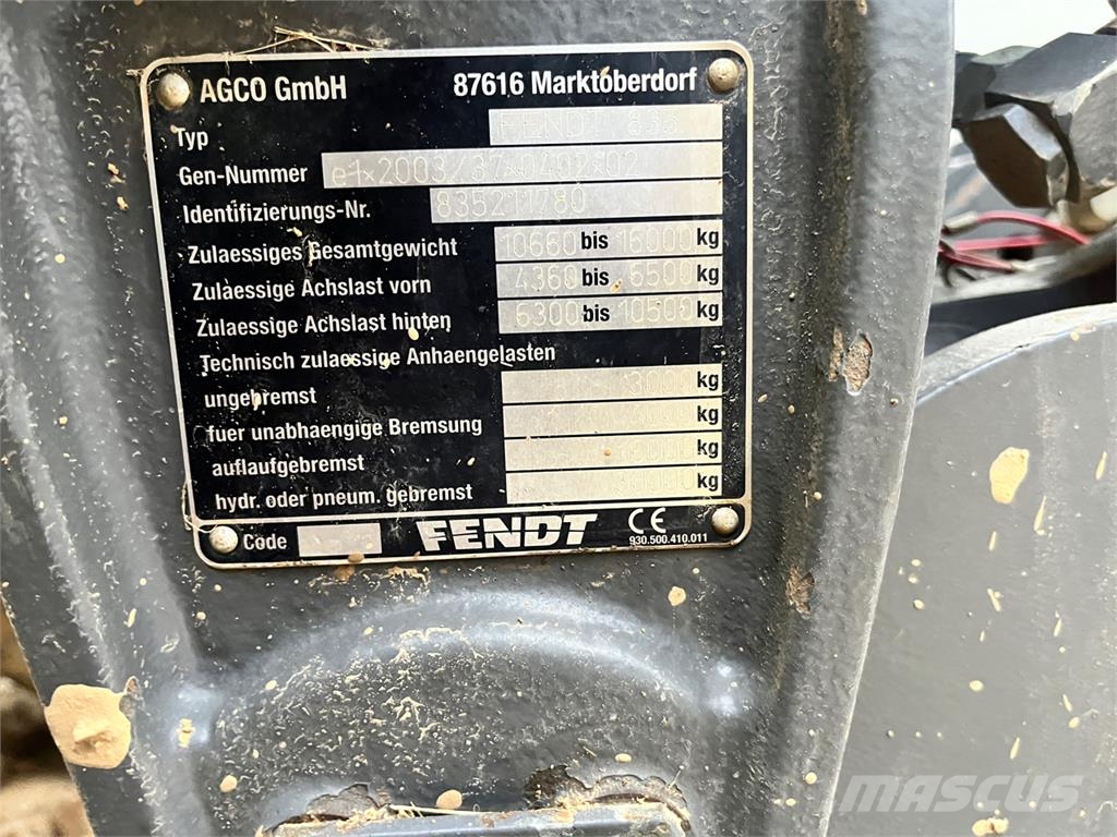 Fendt 826 SCR VARIO PROFI + 拖拉机/农用车