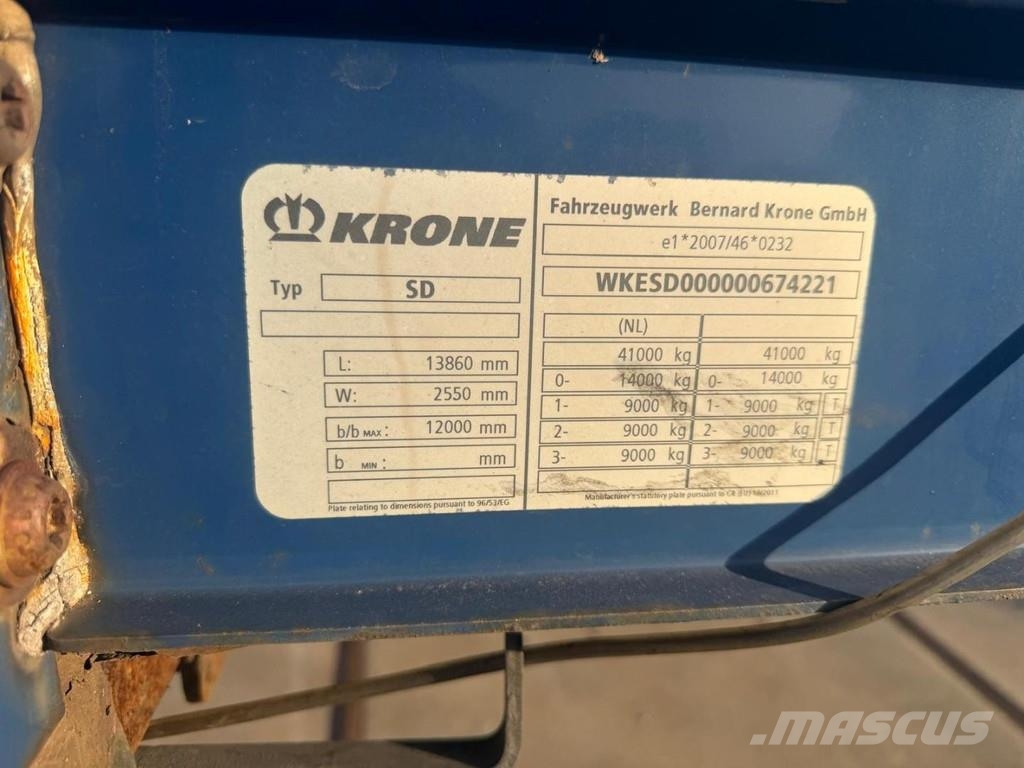 Krone SD 3 AXLE - SAF - SIDE DAMAGE Schuifzeilen
