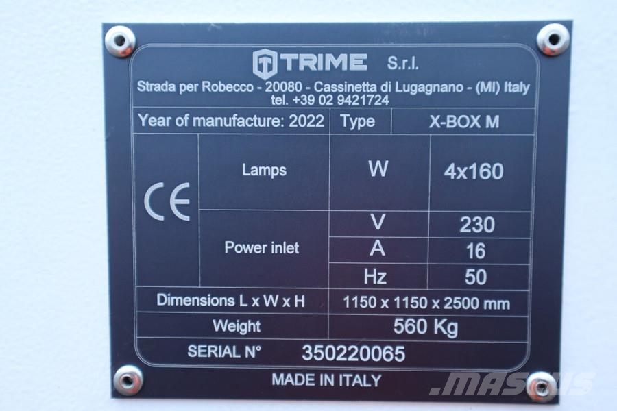 Trime X-BOX M 4x160W Valid inspection, Max Boom Height 8 Aydinlatma kuleleri