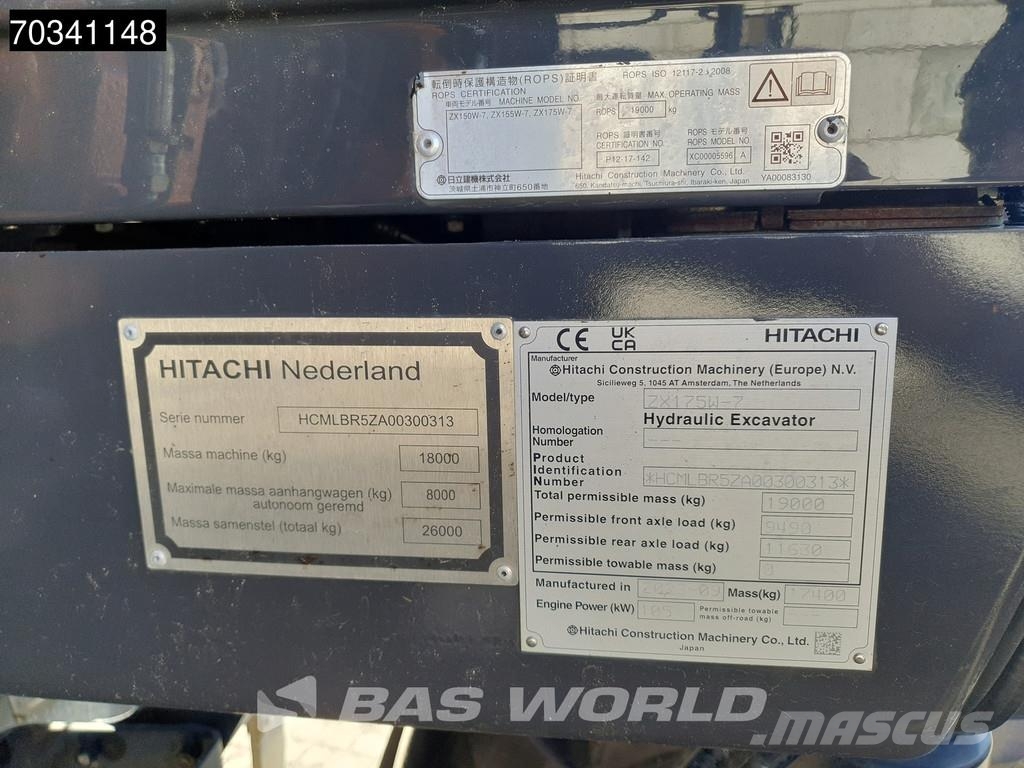 Hitachi ZX175W -7 Εκσκαφείς με τροχούς - λάστιχα