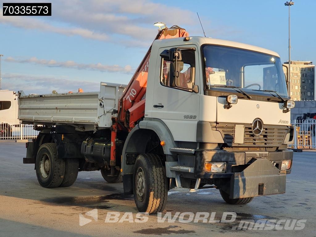 Mercedes-Benz Atego 1823 4X4 Ferrari 710 A4 Crane Kran 4x4 Full Savivarčiai