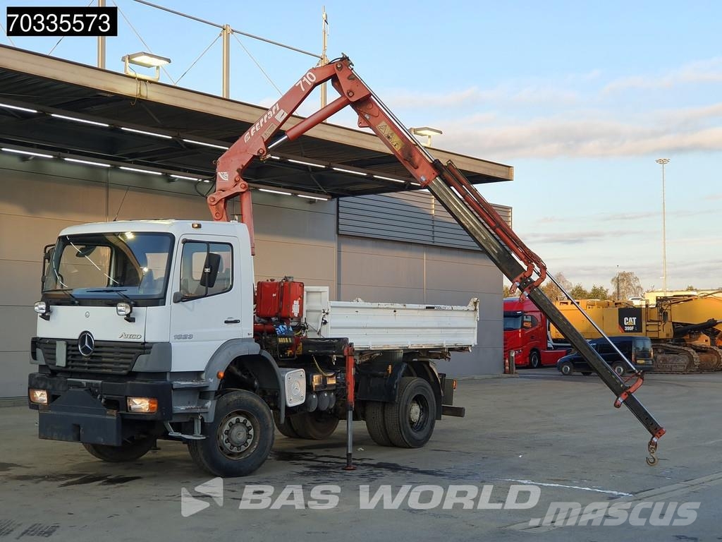 Mercedes-Benz Atego 1823 4X4 Ferrari 710 A4 Crane Kran 4x4 Full Savivarčiai