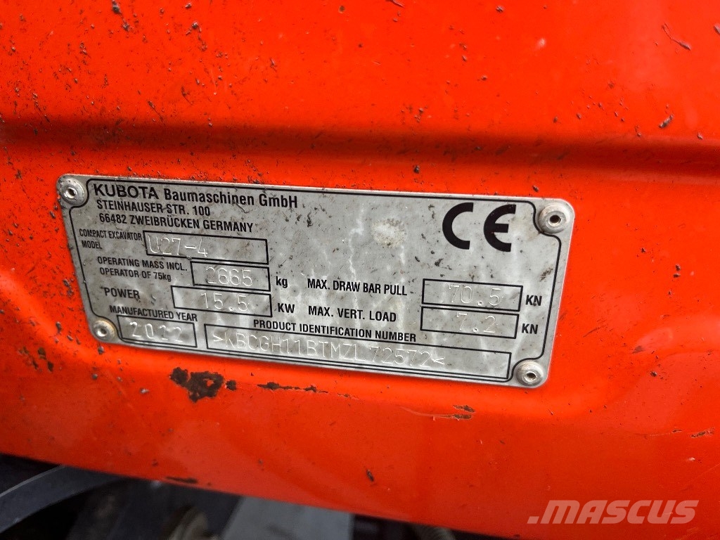 Kubota U 27-4 Mini excavators < 7t (Mini diggers)