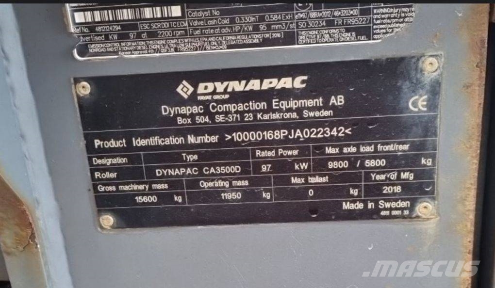 Dynapac CA3500D Single drum rollers