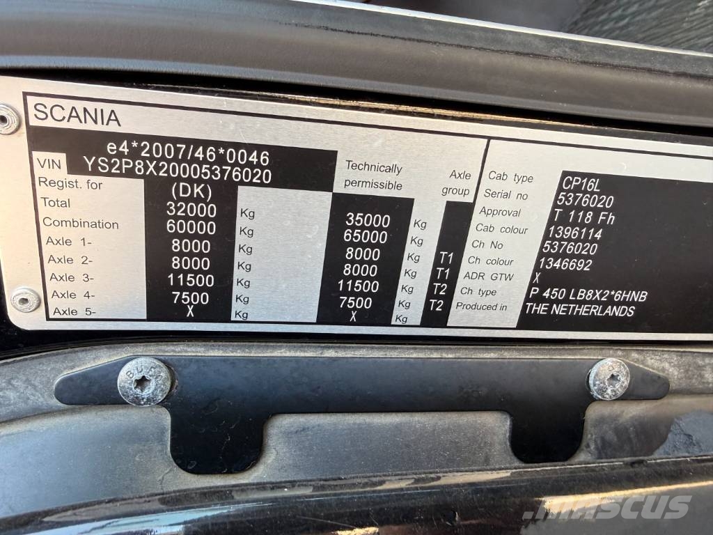 Scania P450 8x2*6 Hvidtved Larsen FlexLine 414 ADR Camiones aspiradores/combi