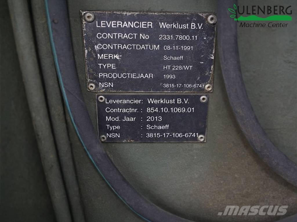 Schaeff HT22B/WT Speciális kotrók
