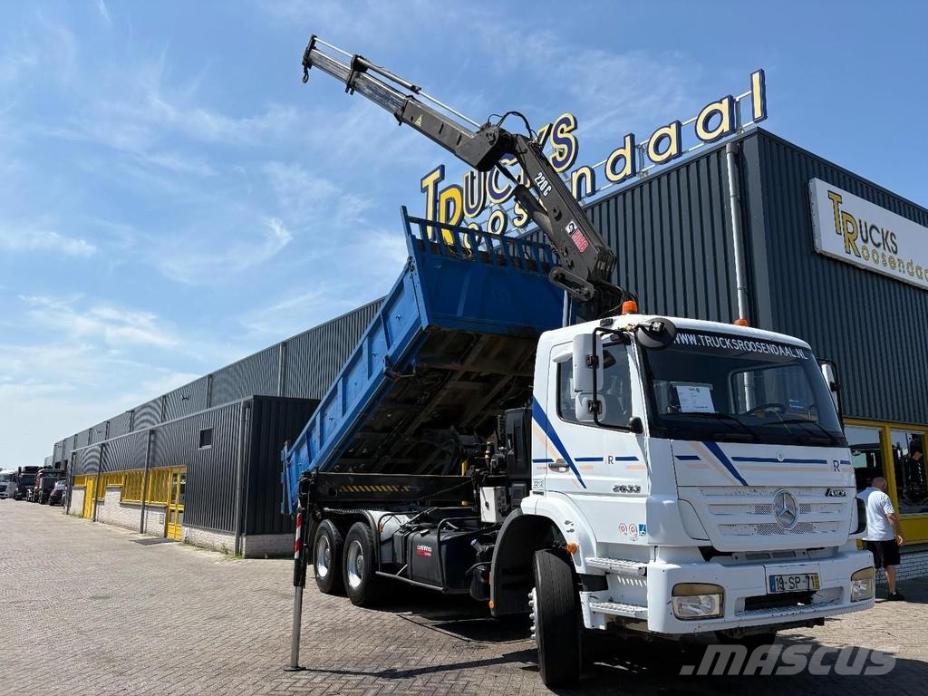 Mercedes-Benz Axor 2633 + HIAB 220 C + REMOTE + 6X4 + 3 SIDE TIP 自卸式货车