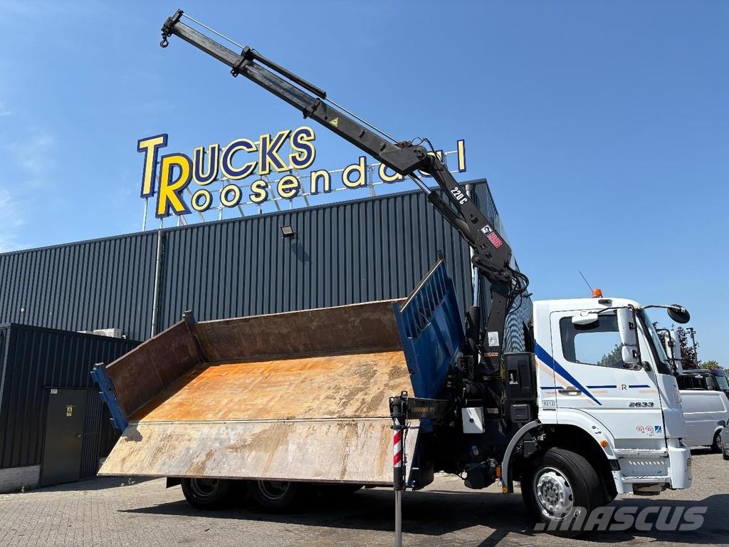 Mercedes-Benz Axor 2633 + HIAB 220 C + REMOTE + 6X4 + 3 SIDE TIP 自卸式货车