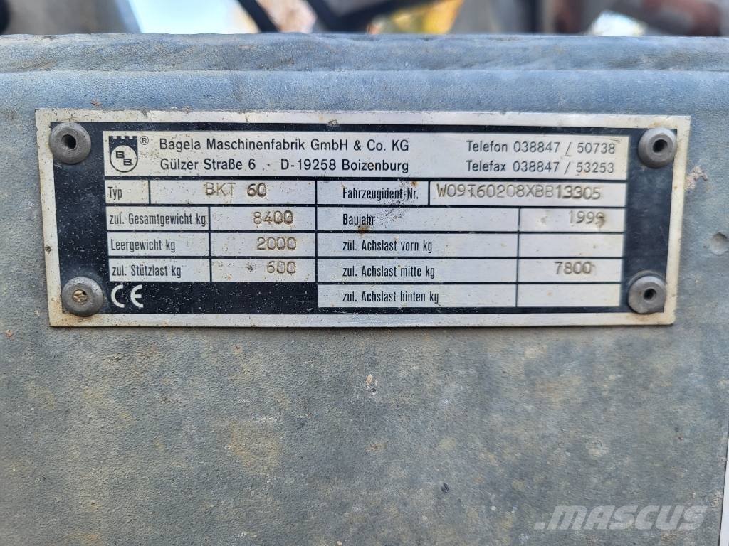 Bagela BKT 60 Druge prikolice