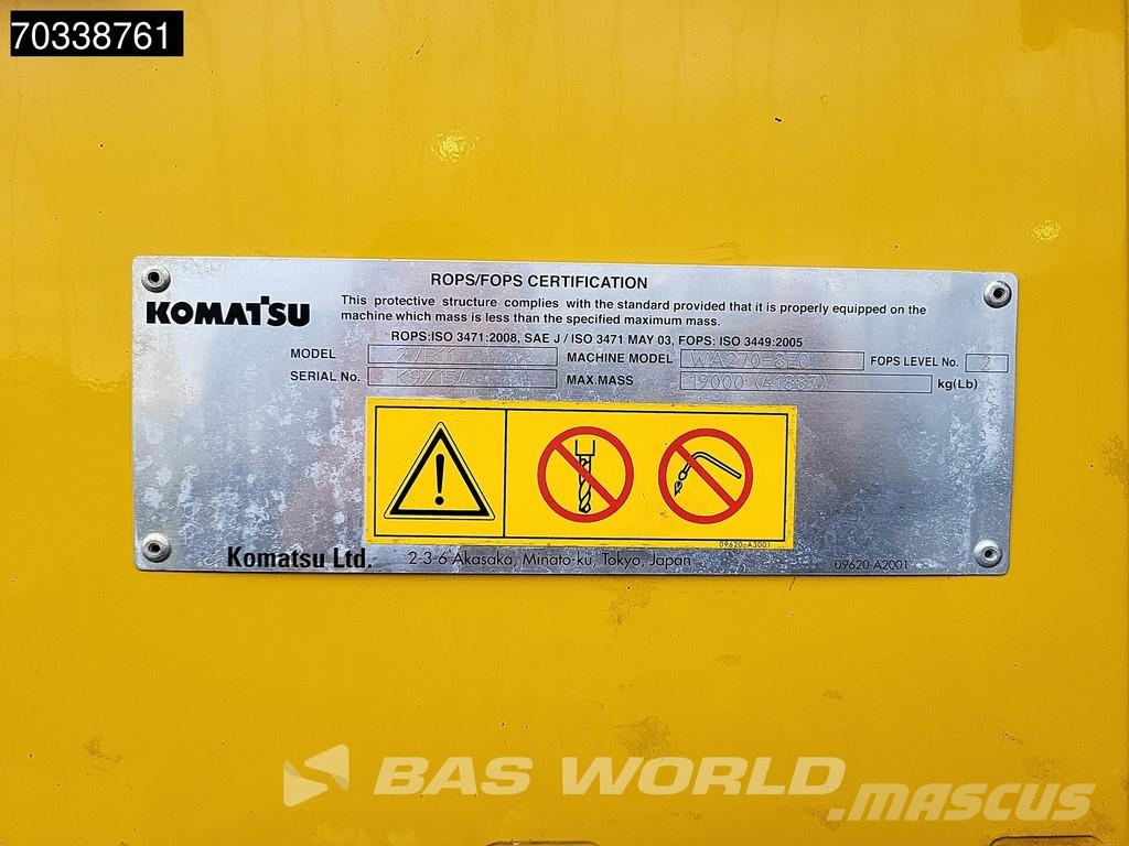 Komatsu WA270 -8E0 Quick Coupler Radlader