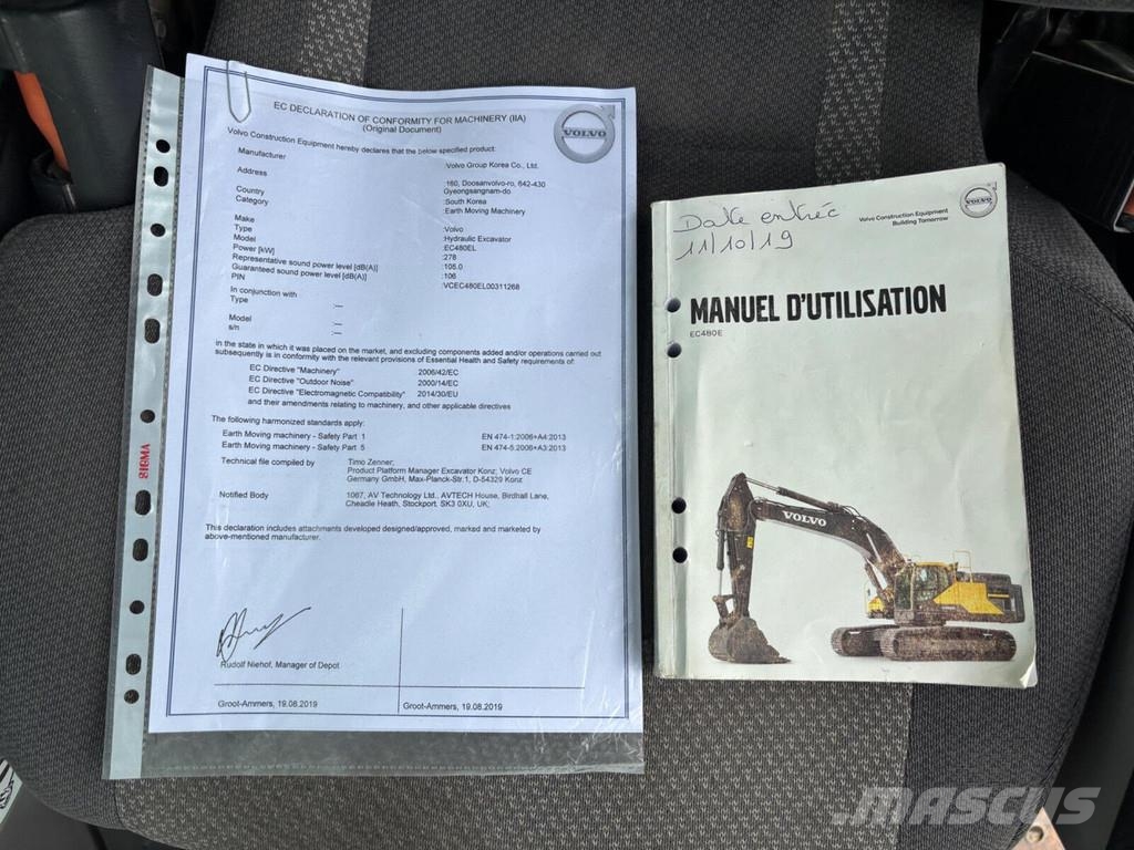 Volvo EC480EL Kāpurķēžu ekskavatori