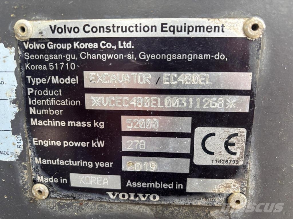 Volvo EC480EL Kāpurķēžu ekskavatori