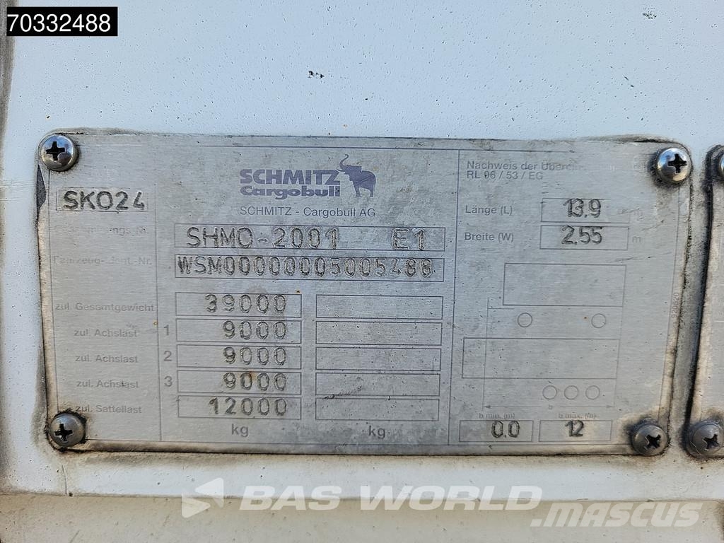 Schmitz Cargobull SKO24 Laadklep APK 02/27 Gesloten opleggers