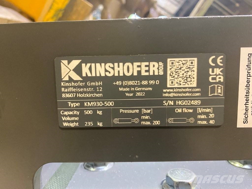 Kinshofer Gestänge-/ Rohrgreifer 600mm mit NOX-Tiltrotator Garras