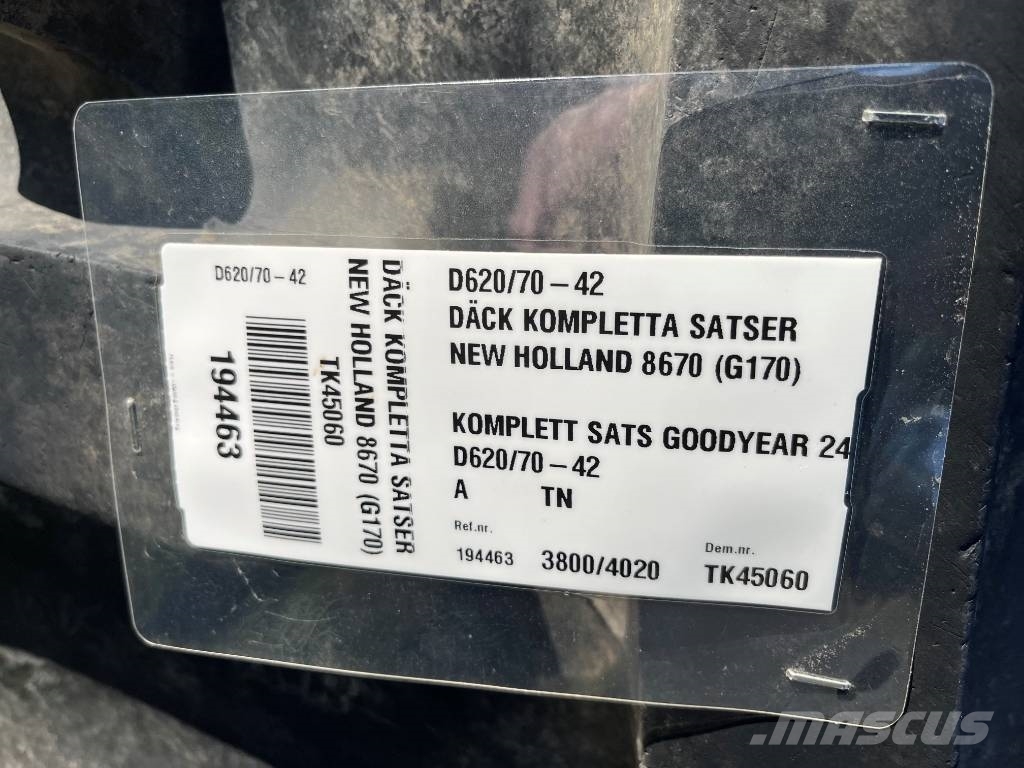 Goodyear 620/70R42 till New Holland / Ford 8670 Tyres, wheels and rims