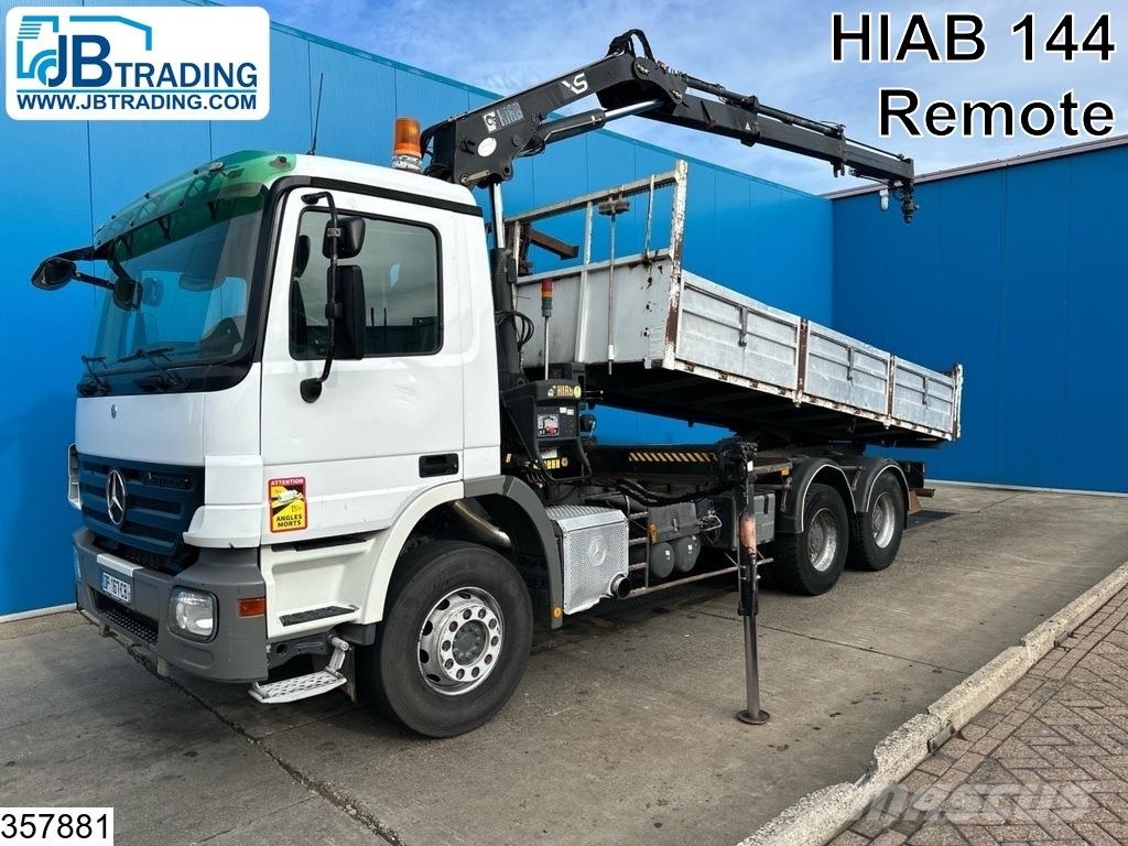 Mercedes-Benz Actros 2636 6x4, Hiab, EPS, Remote, Steel Kipper