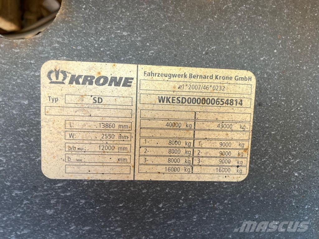 Krone SD SKAP BOX L=13675 mm Polprikolice zabojniki