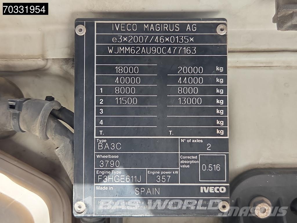 Iveco S-Way 490 4X2 Retarder 2x Tanks Standklima ACC Çekiciler