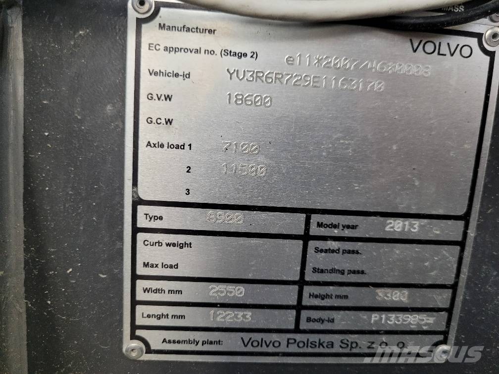 Volvo B7R 8900 Tarpmiestiniai autobusai