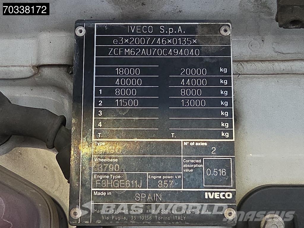 Iveco S-Way 490 4X2 Retarder 2x Tanks Standklima ACC Cavalos mecânicos
