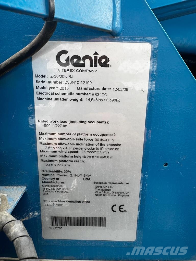 Genie Z30/20N RJ Hoogwerker Knikarmhoogwerker (2010) رافعات سلة مفصلية
