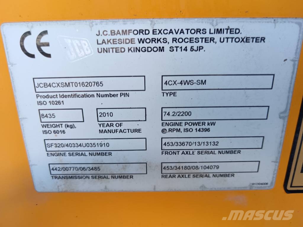 JCB 4-CX 4-WS SM Backhoe loaders
