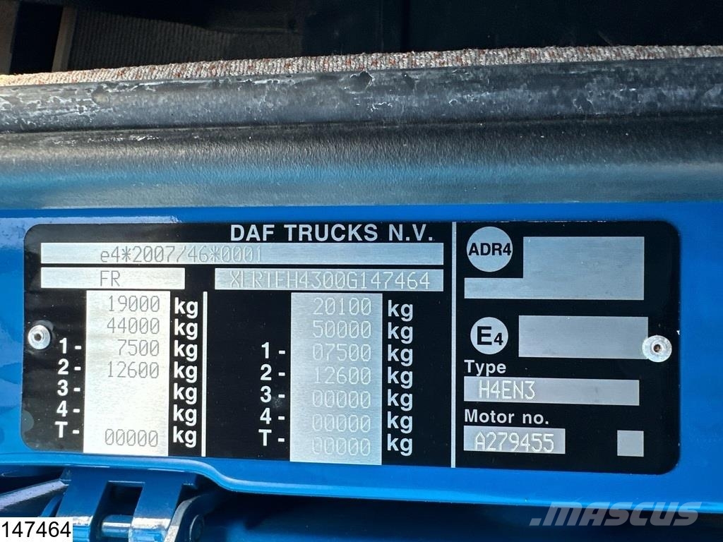DAF XF 460 EURO 6, Retarder, Standairco Тягачі