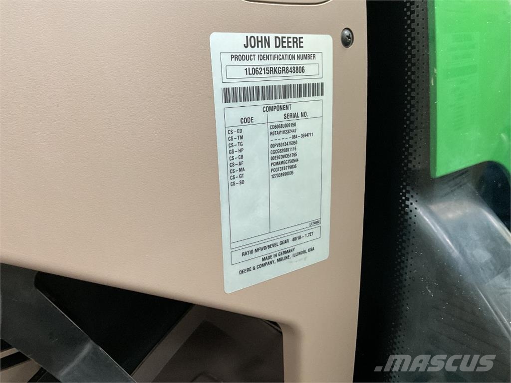 John Deere 6215R Tratores Agrícolas usados