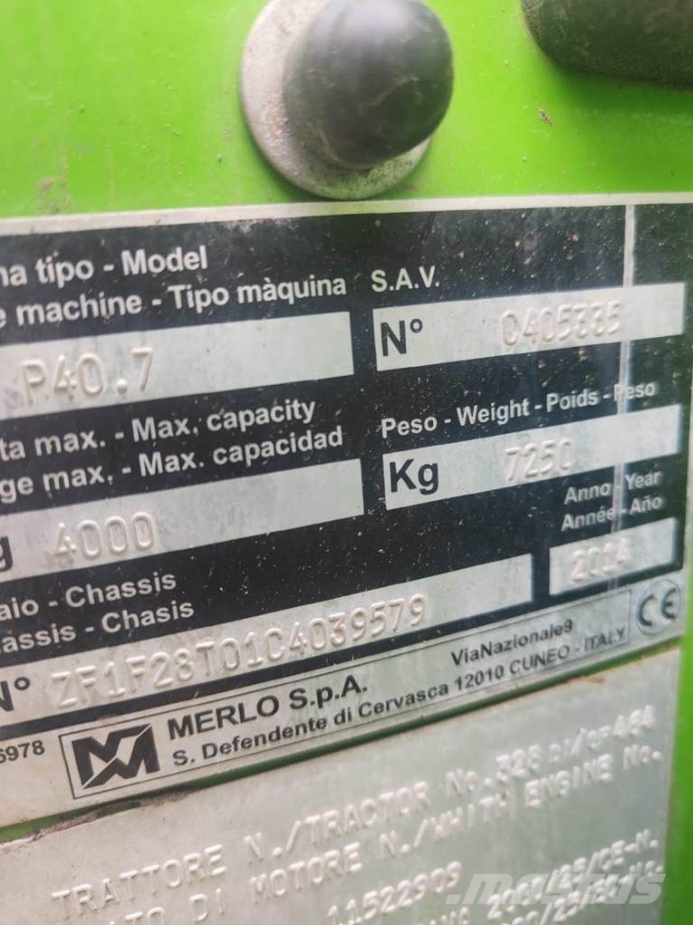 Merlo P 40.7 Tarimsal teleskopik yükleyiciler