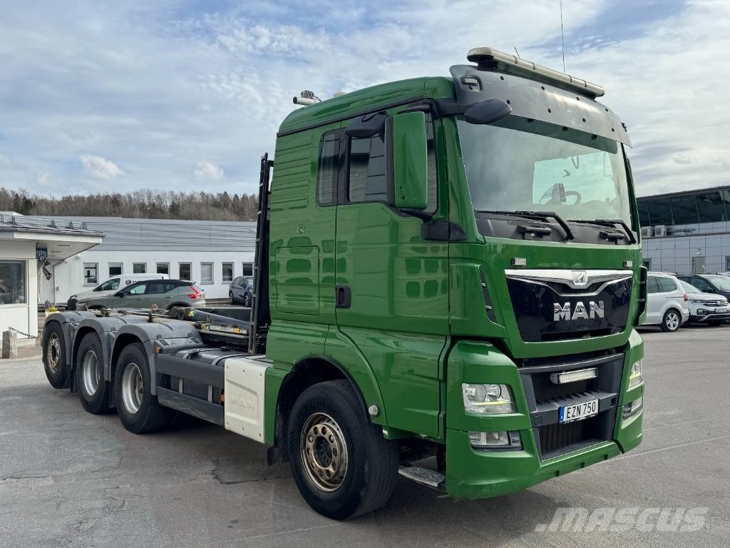 MAN TGX 35.480 8x4-4 Lastväxlare 훅 리프트 트럭