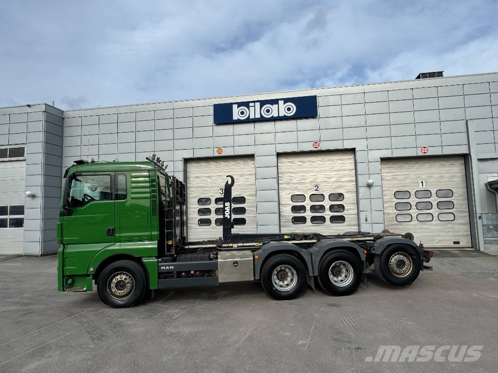 MAN TGX 35.480 8x4-4 Lastväxlare 훅 리프트 트럭