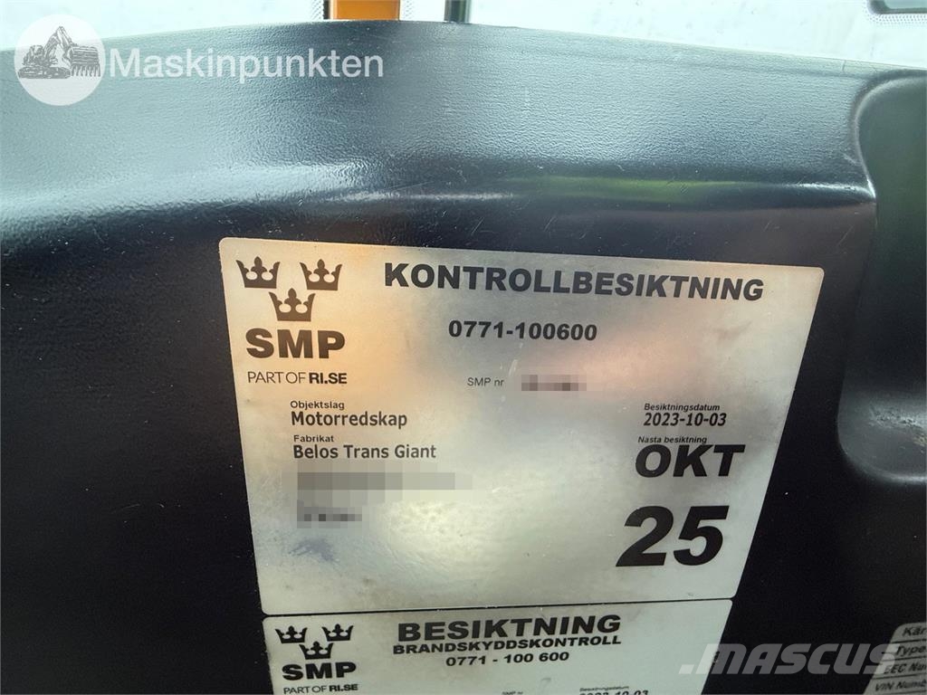 Belos Transgiant Komunālās mašīnas
