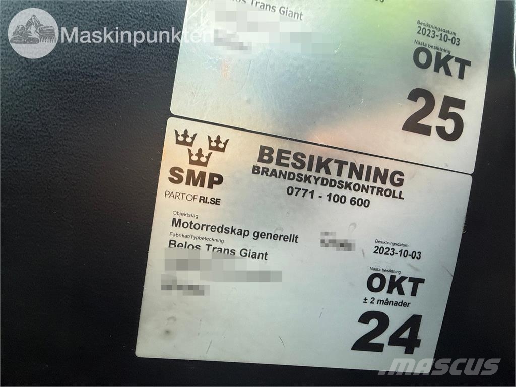 Belos Transgiant Komunālās mašīnas